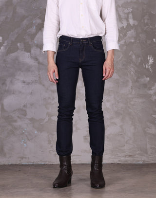 กางเกงยีนส์ Slim-Fit รุ่น J-1110/3 สี Dark blue กางเกงยีนส์แจ็ครัสเซล Jack Russel Jeans