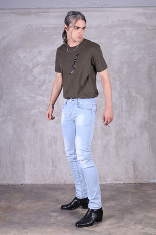 JACK RUSSEL กางเกงยีนส์ผู้ชายขายาว ทรงกระบอกเล็ก รุ่น J-4004 Regular Slim fit กางเกงยีนส์แจ็ครัสเซล Jack Russel Jeans