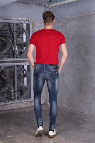 Jack Russel - Men Jeans - Handwerk J-512 Super Skinny Fit Deep Blue Rust Fade