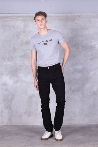 กางเกงยีนส์ ทรงขากระบอกเล็ก รุ่น J-1161/4 สีBlack JACK RUSSEL แจ็ครัสเซล Jack Russel Jeans