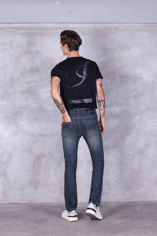 กางเกงยีนส์ผู้ชาย ทรงกระบอก Slim-Fit รุ่น J-1169 กางเกงยีนส์แจ็ครัสเซล Jack Russel Jeans