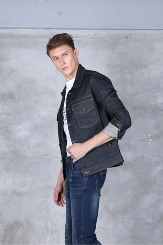 เสื้อแจ็คเก็ตผ้าดิบ รุ่น JK-RIM2  เสื้อผ้าผู้ชาย แจ็ครัสเซล Jack Russel Jeans