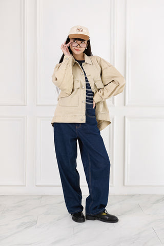 Jack Russel - Women Jeans - Klassik JF-166 Baggy Wide Leg Low Rise Blue