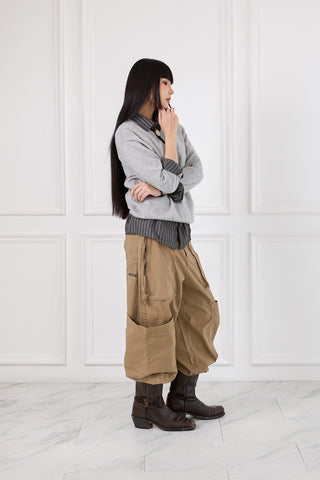 Jack Russel - Women Cargo - Handwerk JF-REN/KK Loose Fit Kangaroo Pocket Khaki