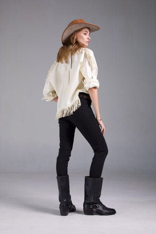 Jack Russel - Women Jeans - Klassik JF-129/BK Skinny fit Black Mid Waisted