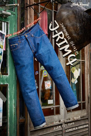 Jack Russel - Men Jeans - Meisterwerk J-RIM4 Slim Fit Metallc/Royal Blue & Red Selvedge Unsanforized