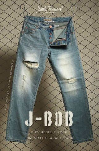 JACK RUSSEL กางเกงยีนส์ รุ่น J-BOB  SLIM-FIT สี Acid rust spray กางเกงยีนส์แจ็ครัสเซล Jack Russel Jeans