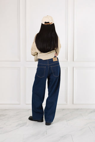 Jack Russel - Women Jeans - Klassik JF-166 Baggy Wide Leg Low Rise Blue