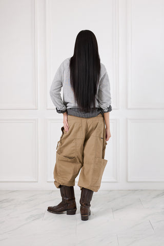 Jack Russel - Women Cargo - Handwerk JF-REN/KK Loose Fit Kangaroo Pocket Khaki