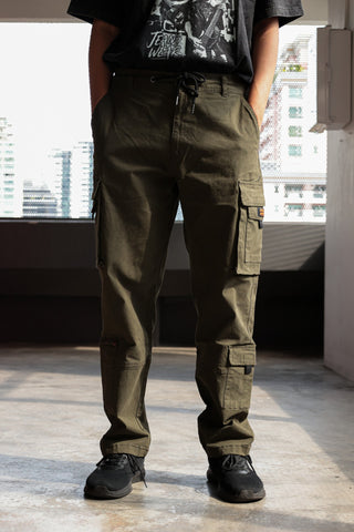 Jack Russel - Men Cargo Chino - Handwerk J-LBN3/OG Regular Fit Japanese Cargo Chino Olive Green