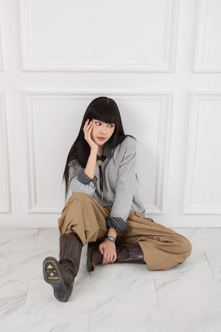 Jack Russel - Women Cargo - Handwerk JF-REN/KK Loose Fit Kangaroo Pocket Khaki