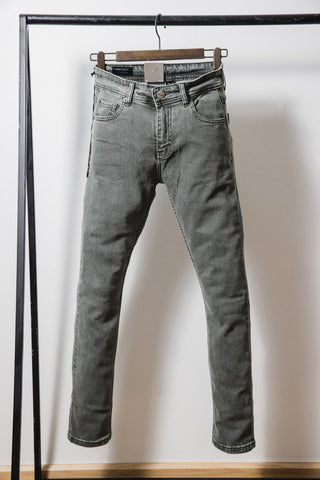 แจ็ค รัสเซล - กางเกงยีนส์ผู้ชาย - รุ่น Handwerk J-647 Slim Fit Army Green