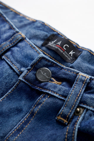 Jack Russel - Women Jeans - Klassik JF-128/IB Wide Leg Indigo blue High Waisted