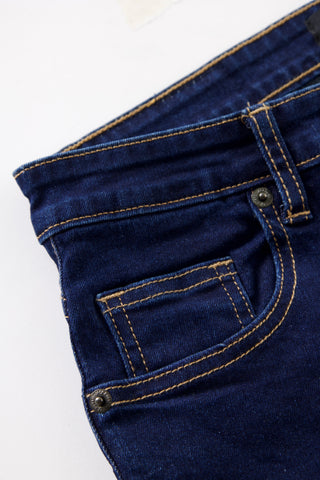 Jack Russel - Women Jeans - Klassik JF-122/BL Cropped Boot-Cut Meduim Blue Mid Waisted