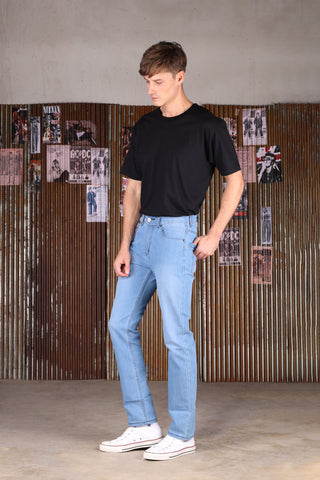 JACK RUSSEL กางเกงยีนส์ผู้ชาย ทรงกระบอกเล็ก Slim Fit รุ่น J-1183 กางเกงยีนส์แจ็ครัสเซล Jack Russel Jeans