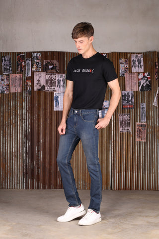 JACK RUSSEL กางเกงยีนส์ผู้ชาย ทรงกระบอกเล็ก Slim Fit รุ่น J-1185 กางเกงยีนส์แจ็ครัสเซล Jack Russel Jeans