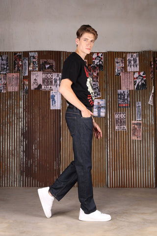 JACK RUSSEL กางเกงยีนส์ผู้ชาย ทรงกระบอกใหญ่ Straight Fit รุ่น J-1190 กางเกงยีนส์แจ็ครัสเซล Jack Russel Jeans