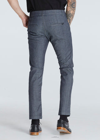 กางเกงชิโน่ ทรงกระบอกเล็ก เนื้อผ้าแชมเบรย์ Chambray Slim-Fit รุ่น J-325 แจ็ครัสเซล Jack Russel Jeans