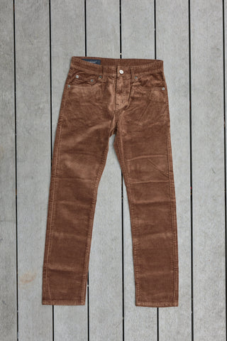 กางเกงผ้าลูกฝูกผู้ชาย straight fit Jack Russel สีน้ำตาลเข้ม