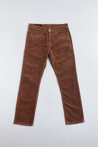 Jack Russel - Men Corduroy Pants - Klassik J-427/18/1 Corduroy Slim Fit Brown