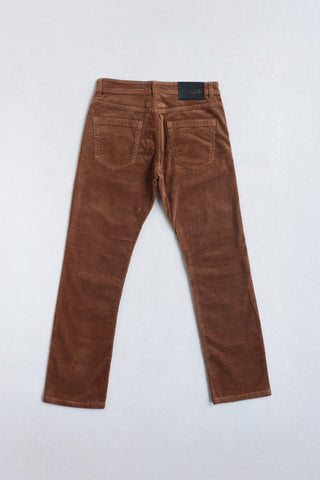 Jack Russel - Men Corduroy Pants - Klassik J-427/18/1 Corduroy Slim Fit Brown