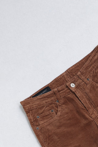 Jack Russel - Men Corduroy Pants - Klassik J-427/18/1 Corduroy Slim Fit Brown