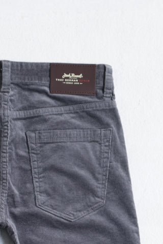 Jack Russel - Men Corduroy Pants - Klassik J-427/38 Corduroy Slim Fit Grey