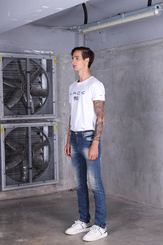 Jack Russel - Men Jeans - Handwerk J-588 Skinny Fit Blue Rust Fade