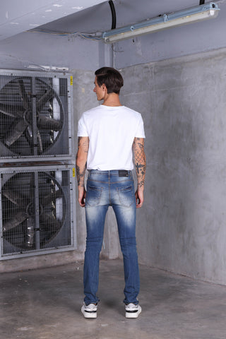 Jack Russel - Men Jeans - Handwerk J-588 Skinny Fit Blue Rust Fade
