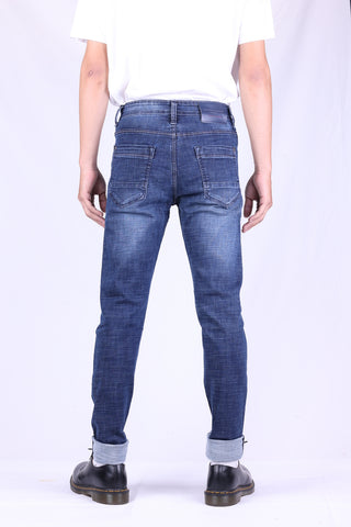 Jack Russel - Men Jeans - Handwerk J-637 Slim Fit Dark Blue Cross-Hatch