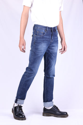 Jack Russel - Men Jeans - Handwerk J-637 Slim Fit Dark Blue Cross-Hatch