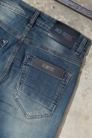 Jack Russel - Men Jeans - Handwerk J-658 Slim Fit Blue Rust Fade