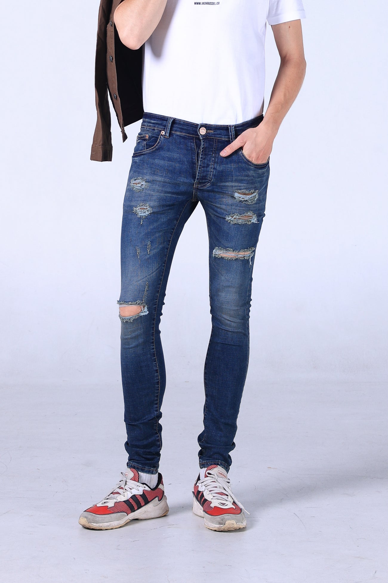Men Jeans Skinny Fit Handwerk J 777 Midnight Blue Denim Jack Russel Jeans