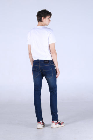 Jack Russel - Men Jeans - Klassik J-799/1 Skinny Fit Dark Blue Rust Fade