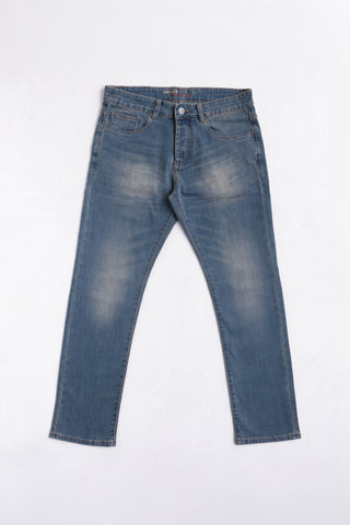 Jack Russel - Men Jeans - Handwerk J-813 Slim Fit Medium Blue Rust Fade