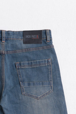 Jack Russel - Men Jeans - Handwerk J-813 Slim Fit Medium Blue Rust Fade
