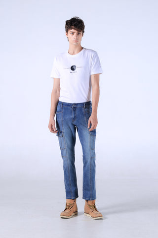 Jack Russel - Men Cargo Jeans - Handwerk J-DEPT/LB Slim Fit Light Blue