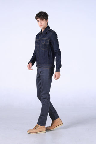 Jack Russel - Men Jeans - Meisterwerk J-RIM5 Slim Fit Metallic Grey & Red Selvedge Unsanforized