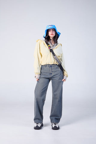 Jack Russel - Women Jeans - Klassik JF-115/DB Wide Leg Dark Blue High Waisted