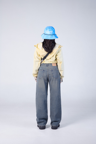 Jack Russel - Women Jeans - Klassik JF-115/DB Wide Leg Dark Blue High Waisted