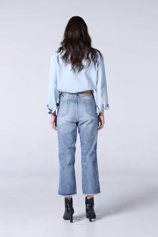 JACK RUSSEL กางเกงยีนส์ผู้หญิง ทรง STRAIGHT FIT เอวสูง รุ่น JF-120 แจ็ครัสเซล Jack Russel Jeans