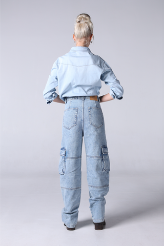 JACK RUSSEL WOMEN REGULAR CARGO HIGH RISE รุ่น JF-150 Jack Russel Jeans