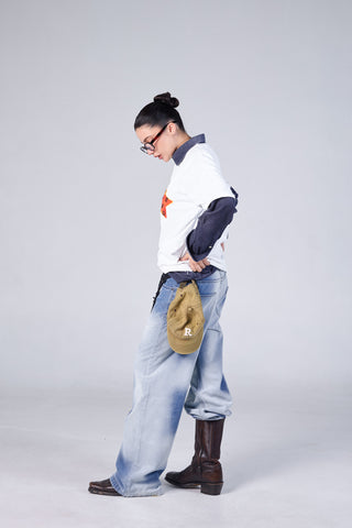 Jack Russel - Women Jeans - Klassik JF-177/LB Baggy Wide Leg Low Dark Light Blue
