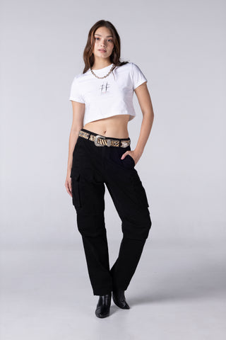 JACK RUSSEL WOMEN REGULAR CARGO รุ่น J-222/BK Jack Russel Jeans