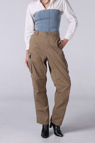 Jack Russel - Women Cargo - Klassik J-222/KK Khaki Mid Waisted