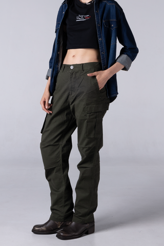 Jack Russel - Women Cargo - Klassik J-222/OLV Olive Mid Waisted