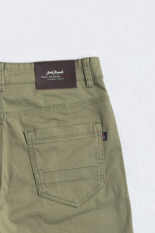 Men Shorts Straight Fit - Klassik JS-1/26 Straight Fit Olive Green