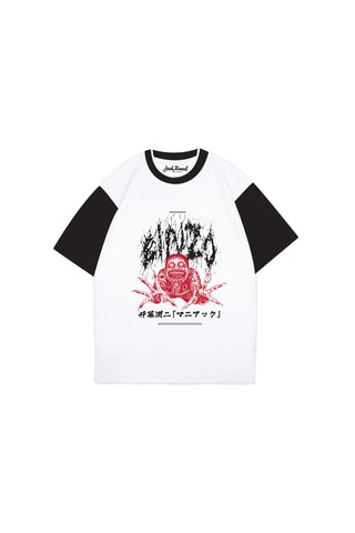 Jack Russel X Junji Ito - Unisex T-Shirts - Handwerk  TJ-JUNJI3 Oversized Drop Shoulder Black