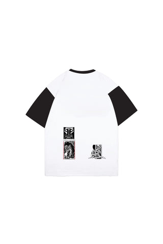 Jack Russel X Junji Ito - Unisex T-Shirts - Handwerk  TJ-JUNJI3 Oversized Drop Shoulder Black