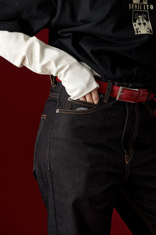 Jack Russel X Junji Ito - Unisex Jeans - Meisterwerk J-TOMIE Baggy Low Rise Wide Leg